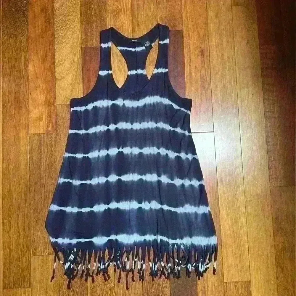Raviya | Blue & White Tie-Dye Shirt Lightweight, Relaxed Fit | Size S (Fits M)